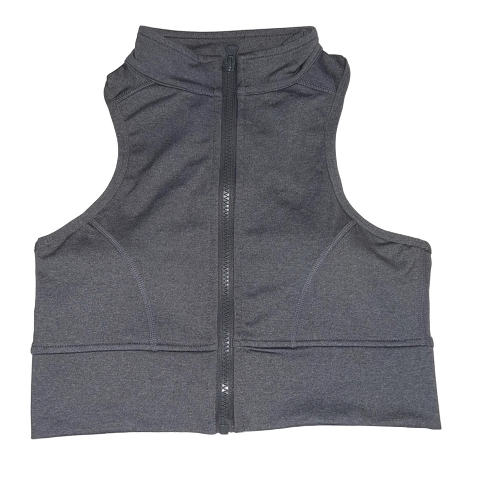 SASKI  zíper up crop top size S with removable pads  log (92A)